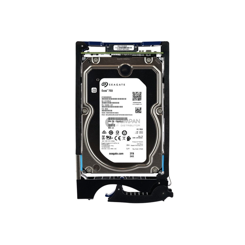 005052657 EMC HDD 3TB 7.2K SAS 6G 3.5" LFF